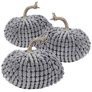 Chenille Weighted Pumpkin Ornament Decor For Holiday Harvest Festival Fall Festival & Thanksgiving