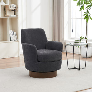 Swivel Accent Chairs Armchair With Stainless Steel Base