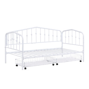 Twin Size Stylish Daybed With 2 Drawers - White