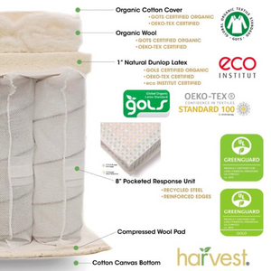 Harvest Green Essentials 10" Natural Latex Mattress