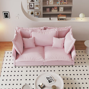 Modern Comfy Upholstered Sofa Cloud Couch, Deep Seat Couches With Multiple Large Soft Pillows