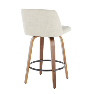 Toriano - Mid-Century Modern Counter Stool (Set of 2)