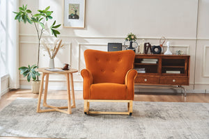Modern Rocking Chair, Upholstered Accent Chair For Nursery, Small Contemporary Rocke