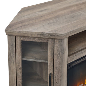 Classic Glass Door Fireplace TV Stand For TVs Up To 55" - Espresso