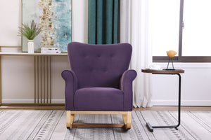 Modern Rocking Chair, Upholstered Accent Chair For Nursery, Small Contemporary Rocke