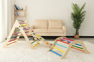 Gardenia - Pikler Triangle Set, Montessori Toddler Climbing Toys, 2 Piece