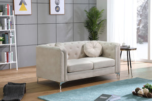 Stylish Sloped Arm Loveseat