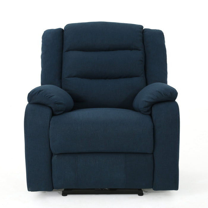 Wide Power Standard Recliner - Navy Blue