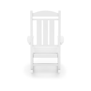 Traditional Porch Rocker Classic HDPE Poly Lumber For Porch, Patio, And Garden Comfort