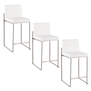 Fuji - Contemporary High Back Counter Stool, Functional Design