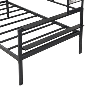 Daybed With Movable Desk, Grid, Shelves And Clothes Hanger