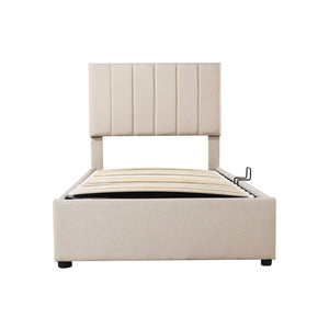 Upholstered Platform Bed With A Hydraulic Storage System