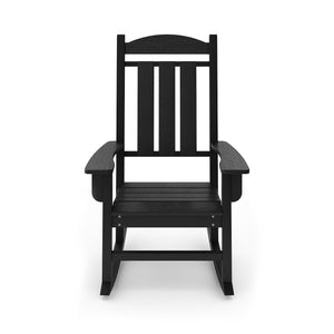 Traditional Porch Rocker Classic HDPE Poly Lumber For Porch, Patio, And Garden Comfort
