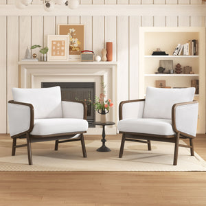 Upholstered Accent Armchair For Living Room