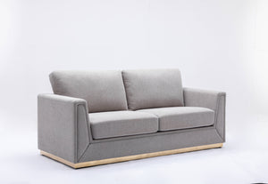 Valin - Linen Sofa For Living Room - Gray
