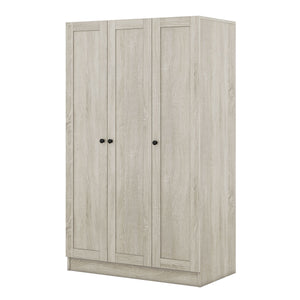 3 Door Shutter Wardrobe With Shelves