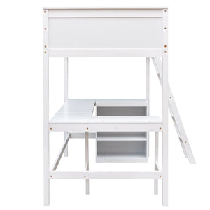Loft Bed With Shelves With Desk