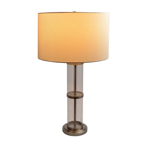 Echo - Table Lamp With On / Off Switch Clear Body Base - Clear / Silver / White