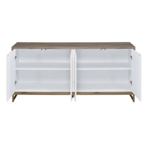Paavan - Console Cabinet - White / ChampagneChampagne