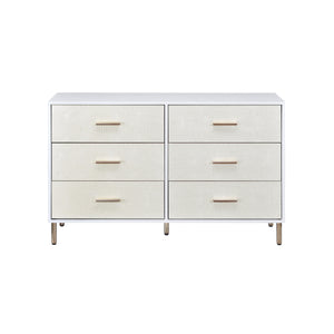 Myles - Dresser - White Champagne / Gold