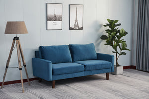 Luxurious Comfort Stationary Loveseat - Space Blue