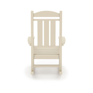 Traditional Porch Rocker Classic HDPE Poly Lumber For Porch, Patio, And Garden Comfort