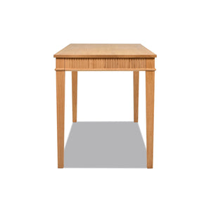 Dumont - Modern Farmhouse 1 Drawer Fluted Home Office Writing Desk - Natural Blonde