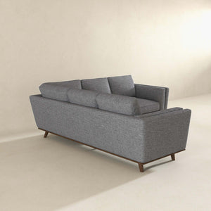 Erman - Pillow Back Corner Sofa - Dark Gray
