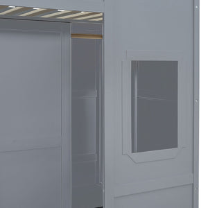 Loft Stylish Bed With Ladder And Wardrobe