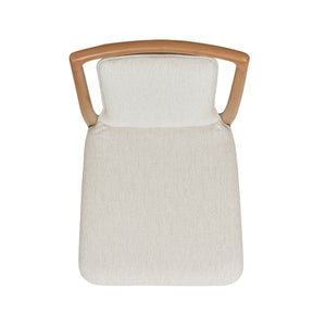 Scandi - Upholstered Dining Chair, Stain Resistant High (Set of 2) - Natural Light Brown / White Pepper