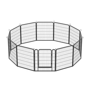Heavy Duty Metal Playpen With Door, Dog Fence Pet Exercise Pen For Outdoor, Indoor