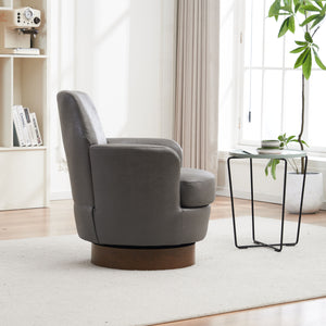 Swivel Accent Chairs Armchair With Stainless Steel Base