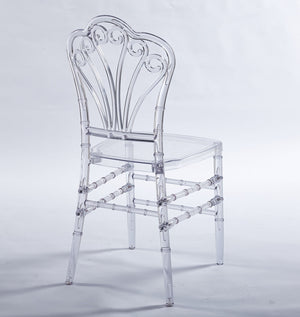 Welding Chair, Dining Chair / Plastic Seat (Set of 4) - Transparent