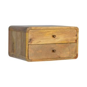 Curved Wall Mounted Bedside Nightstand