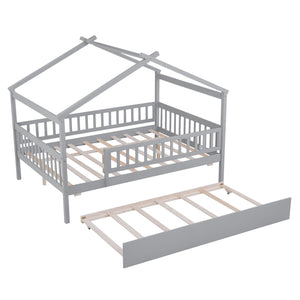 Creativity House Bed With Twin Size Trundle