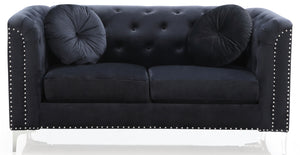 Stylish Sloped Arm Loveseat