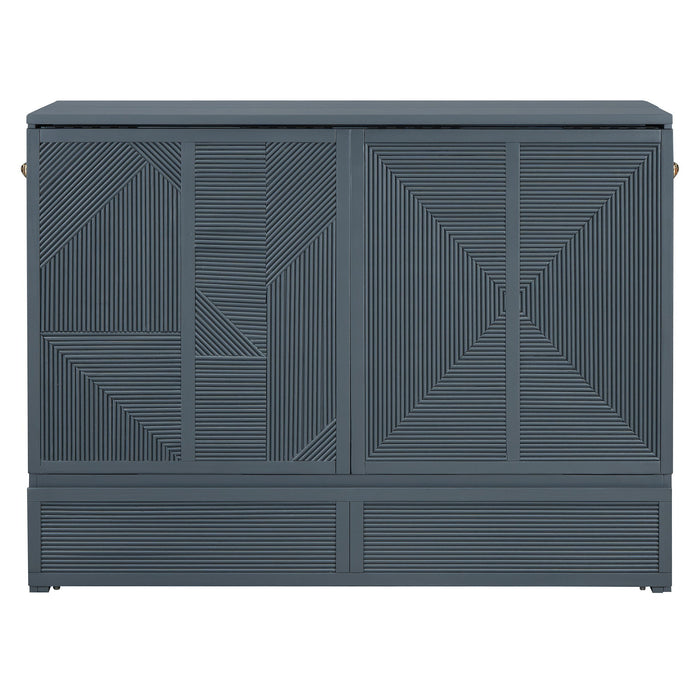 Murphy Bed With Large Drawer, USB Ports And Outlets