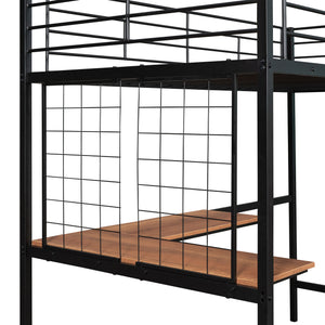 Bed With Desk And Grid
