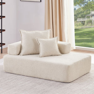 Frame For Oversized Modular U Shaped Sectional, Floor Couch Convertible Compressed Couch Spacious Foam Filled Sofa
