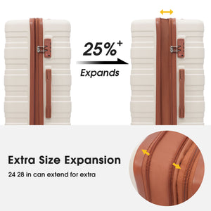 Luggage With Tsa Lock Spinner Wheels Hardside Expandable Luggage Travel Suitcase Check In Luggage ABS 28"