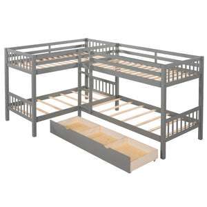 L Shaped Bunk Bed With Drawers