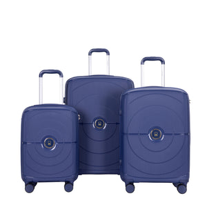 3 Piece Set Expandable Hardshell Suitcase Double Spinner Wheels