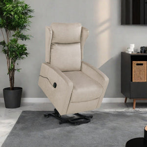 Power Lift Recliner Chair, Adjustable Modern Lift Chair, Lift Recliner Sofa For Back, Lumbar, Legs Support, Classic Power Recliner Chair With Remote Control, Side Pocket - Light Gray