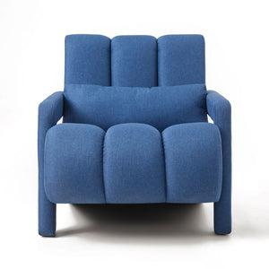 Modern Upholstered Accent Chair, Comfortable Linen Fabric With A Pillow For Living Room