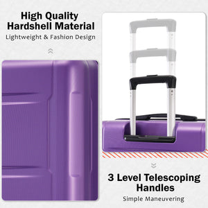 2 Piece Luggage Set With Bags Expanable Spinner Wheels ABS Lightweight Suitcase With Tsa Lock 20" / 24"
