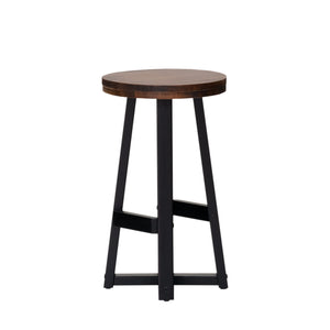 Rustic Distressed Round Dining Stool