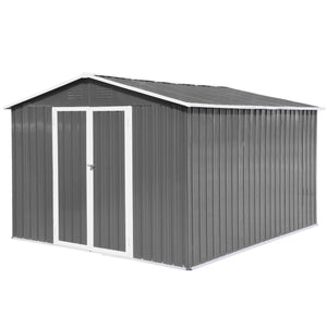 10' x 8' Garden Sheds Outdoor Storage Sheds - Gray