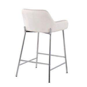 Daniella - Contemporary Fixed Height Counter Stool With Metal Legs (Set of 2)