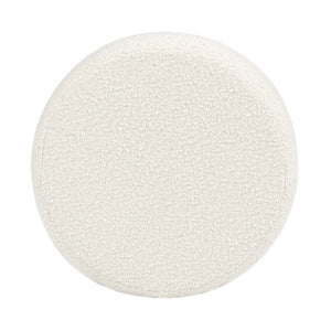Homary - Floor Cushion Footrest Ottoman - Ivory White