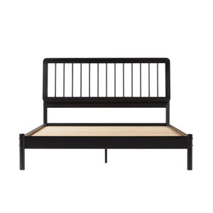 Mid-Century Modern Solid Wood Spindle Bed